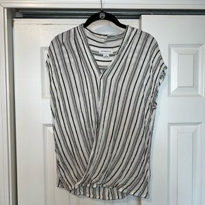 Small striped front-close Liz Claiborne blouse